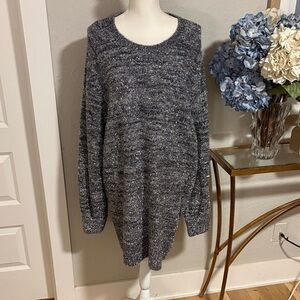 All Saints dress size large in black silver and grey